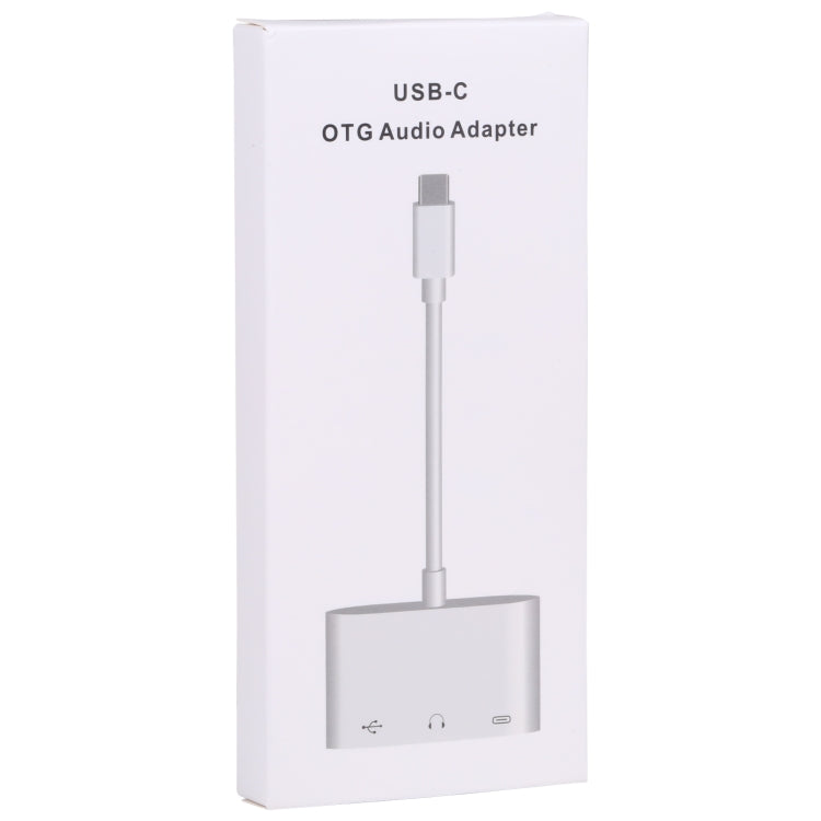 3-in-1 USB-C / Type-C オス to Type-C + USB + 3.5mm メス OTG アダプター, 3-in-1 OTG アダプター