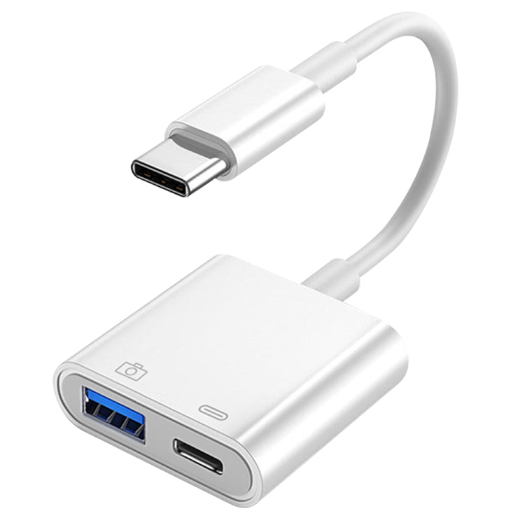 S-211 2in1 USB-C / Type-C オス to Type-C + USB メス カメラアダプター、S-211