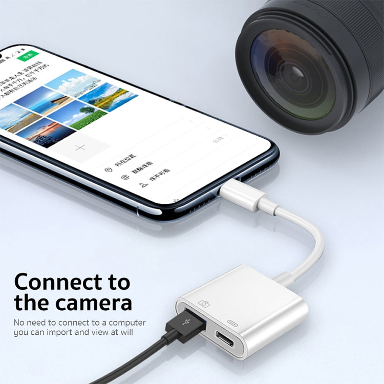 S-211 2in1 USB-C / Type-C オス to Type-C + USB メス カメラアダプター、S-211