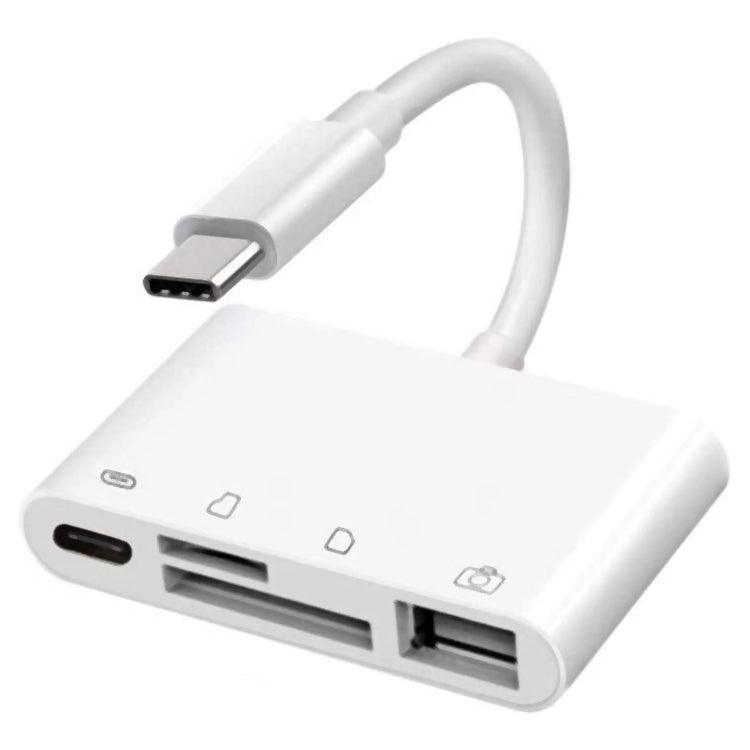 NK108LTC 4in1 USB-C オス to SD + TF + USB + Type-C メス カメラリーダー、NK108LTC