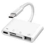 NK108LTC 4in1 USB-C オス to SD + TF + USB + Type-C メス カメラリーダー、NK108LTC