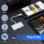 NK108LTC 4in1 USB-C オス to SD + TF + USB + Type-C メス カメラリーダー、NK108LTC