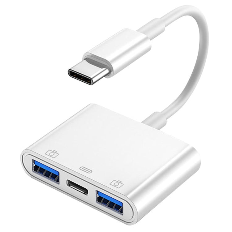 S-202 3in1 USB-C / Type-CオスからType-C＋2×USBメスカメラアダプター、S-202