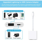 2-in-1 8ピン オス to 8ピン / USB3.0 メス カメラアダプター, 2-in-1 8ピン to USB アダプター