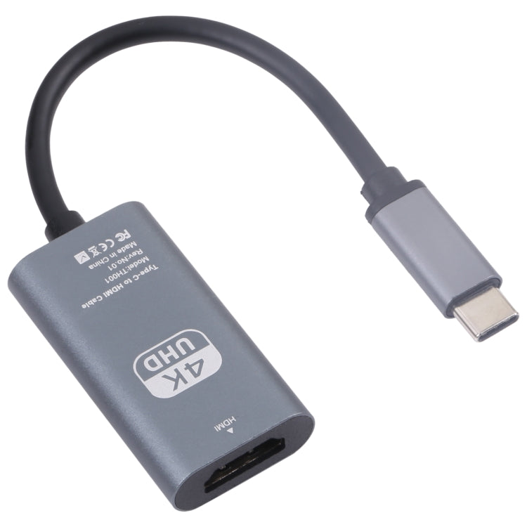 TH001 USB-C / Type-C オス to HDTV メス 4K UHD アダプター, TH001（グレー）, TH001（レッド）