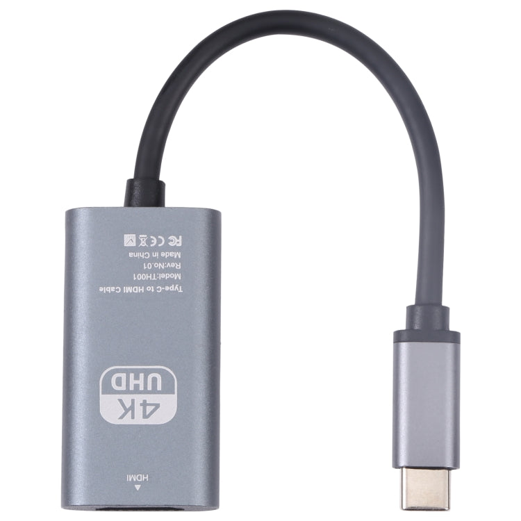 TH001 USB-C / Type-C オス to HDTV メス 4K UHD アダプター, TH001（グレー）, TH001（レッド）