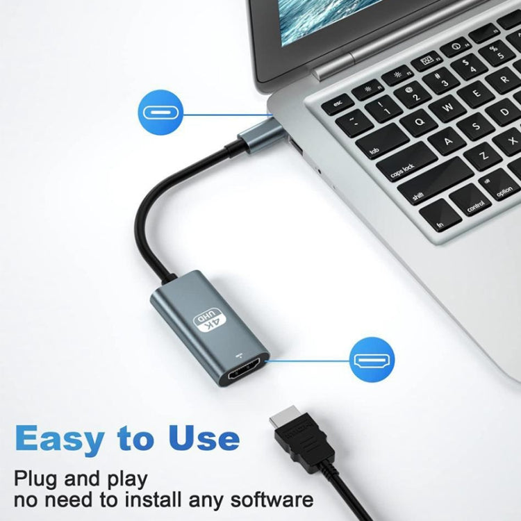 TH001 USB-C / Type-C オス to HDTV メス 4K UHD アダプター, TH001（グレー）, TH001（レッド）