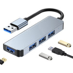 4in1 USB to USB3.0x4 ハブアダプター ケーブル長: 1.2m BYL-2013U3 12cm