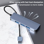 4in1 USB to USB3.0x4 ハブアダプター ケーブル長: 1.2m BYL-2013U3 12cm