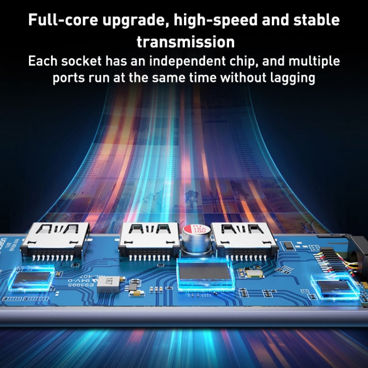 4in1 USB to USB3.0x4 ハブアダプター ケーブル長: 1.2m BYL-2013U3 12cm