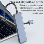 4in1 USB to USB3.0x4 ハブアダプター ケーブル長: 1.2m BYL-2013U3 12cm