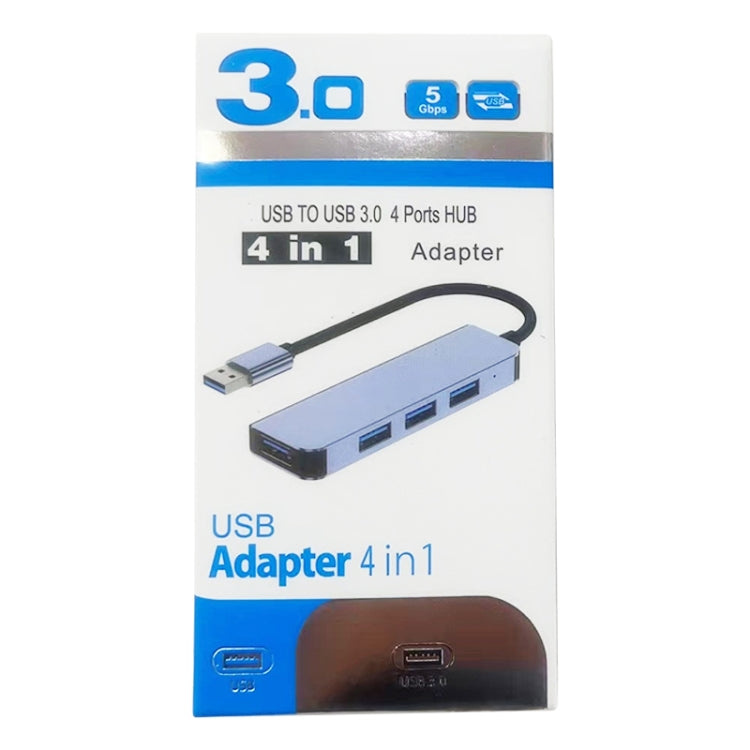 4in1 USB to USB3.0x4 ハブアダプター ケーブル長: 1.2m BYL-2013U3 12cm