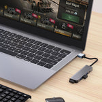 5in1 USB to USB3.0+USB2.0x3+USB-C / Type-C ハブアダプター ケーブル長: 10cm BYL-2301U