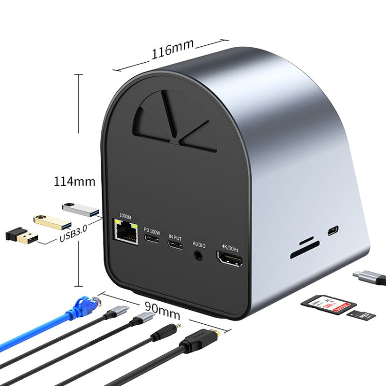 BYL-2211 10in1 USB-C / Type-C ハブアダプター 電話充電対応 BYL-2211