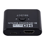 2入力1出力 4K HDビデオ双方向HDMIスイッチャー SL