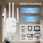 ZX-R08 1200Mbps 2.4G/5G デュアルバンドWiFiリピーター信号増幅器 WISP屋外ルーター、米国プラグ、1200Mbps