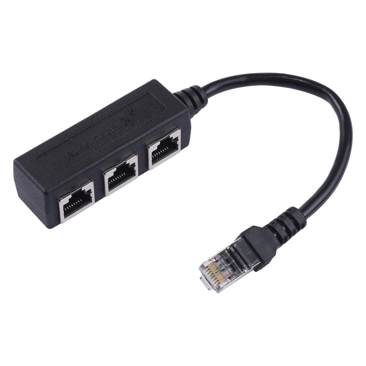 1対3ソケットLANイーサネットネットワークRJ45プラグスプリッターエクステンダー、3ポートRJ45