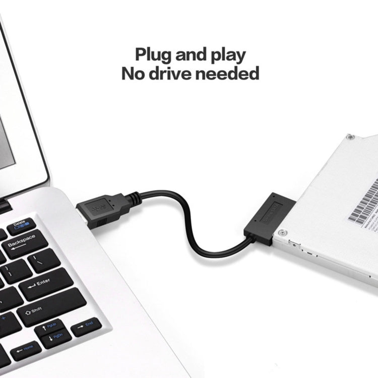 プロフェッショナルUSB 3.0から7+6ピンスリムラインSATAケーブルアダプターインジケーター、USB 3.0