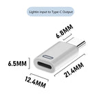 8ピンメスからUSB-C / Type-Cオスアダプター Gen3、PD急速充電対応、Gen3