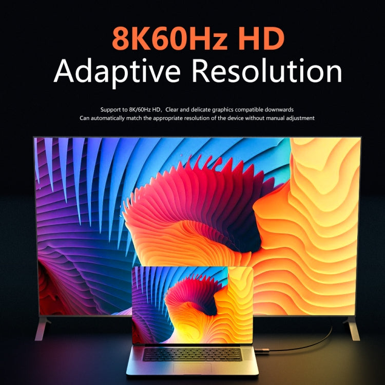 8K 60Hz HDMI メスからDP オスアダプター