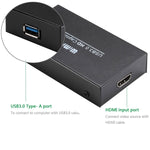 WIMI EC288 USB 3.0 HDMI 1080P ビデオキャプチャーデバイス ストリームボックス、ドライバー不要