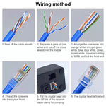 100個/パック Cat6e シールドなしパススルー RJ45コネクタ モジュラープラグ、Cat6e シールドなしパススルー