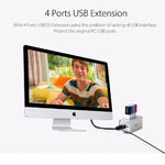 ORICO A3H4 アルミニウム高速4ポート USB 3.0 HUB 12V/2.5A電源付き ノートパソコン用、4ポート（シルバー）