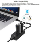 ORICO HR01-U3 ABS製 3ポート USB3.0 HUB スプリッター 外付けRJ45ギガビットイーサネットネットワークカード 5Gbps ノートパソコン/デスクトップ/ウルトラブック対応