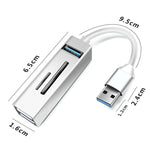 15101 5イン1 USB3.0 to 3 x USB + SD / TFカードリーダー HUBアダプター、USB3.0
