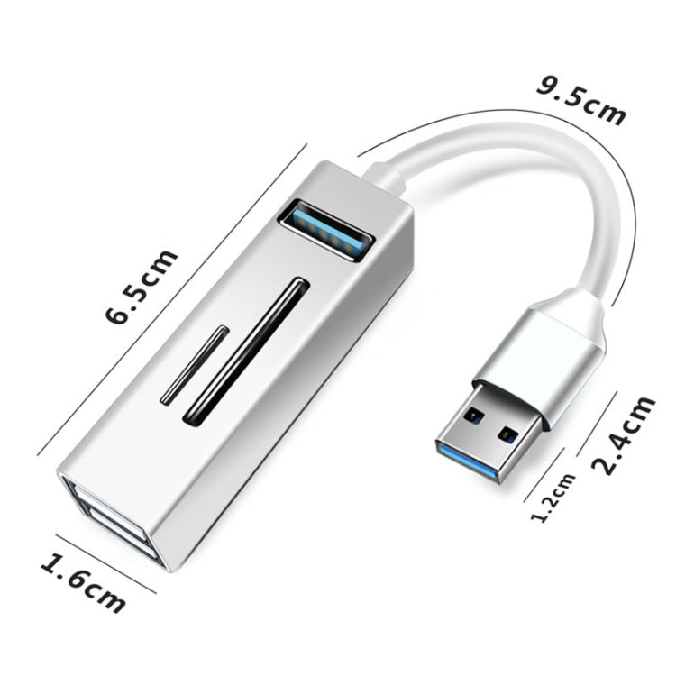 15101 5イン1 USB3.0 to 3 x USB + SD / TFカードリーダー HUBアダプター、USB3.0