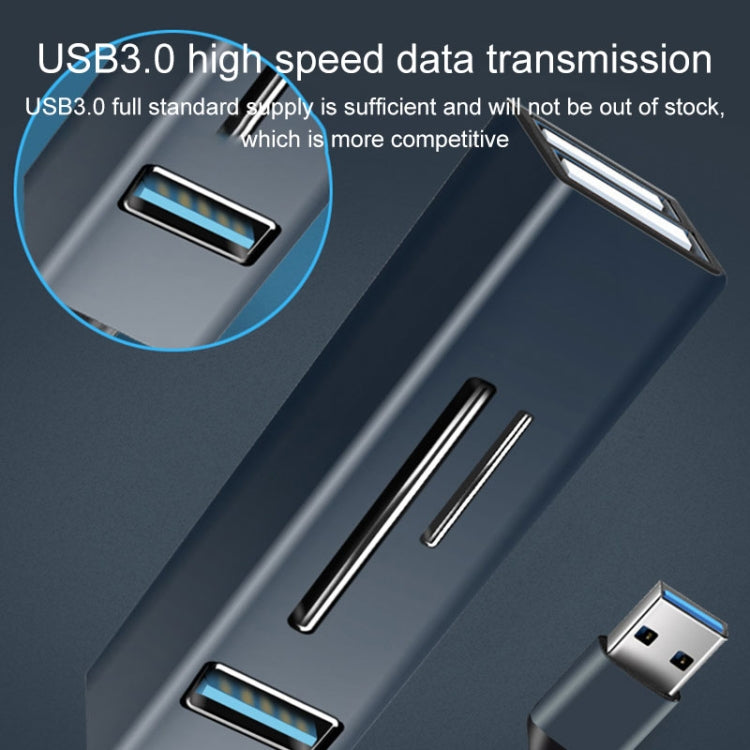 15101 5イン1 USB3.0 to 3 x USB + SD / TFカードリーダー HUBアダプター、USB3.0