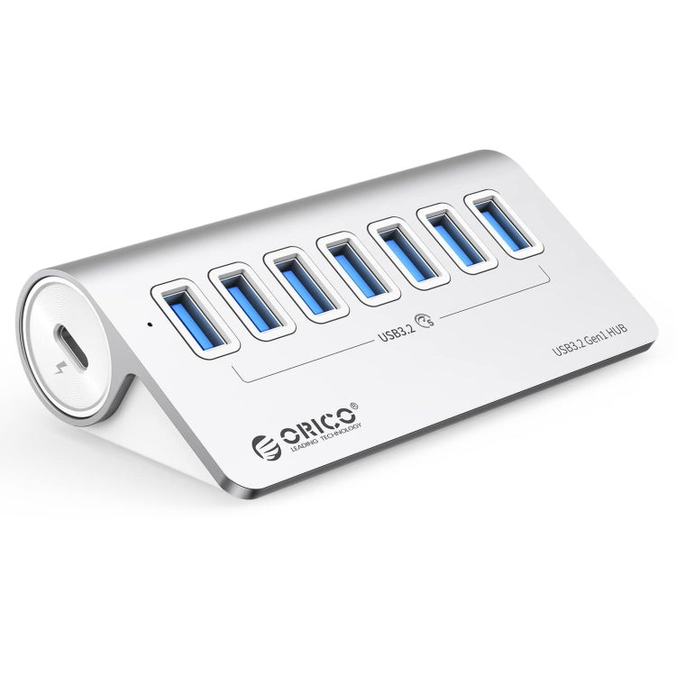 ORICO M3U7 アルミ合金製 7ポート USB 3.2 Gen1 5Gbps HUB 1mケーブル付き、M3U7 1m