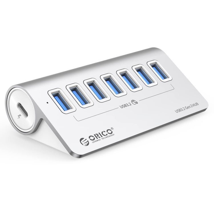 ORICO M3U7-G2 アルミ合金製 7ポート USB 3.2 Gen2 10Gbps HUB 1mケーブル付き、M3U7-G2 1m