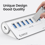 ORICO M3U7-G2 アルミ合金製 7ポート USB 3.2 Gen2 10Gbps HUB 1mケーブル付き、M3U7-G2 1m