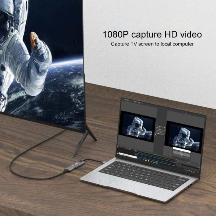 CJK025 USB-C / Type-C オス to HDMI メス オーディオビデオキャプチャカード、Type-C to HDMI