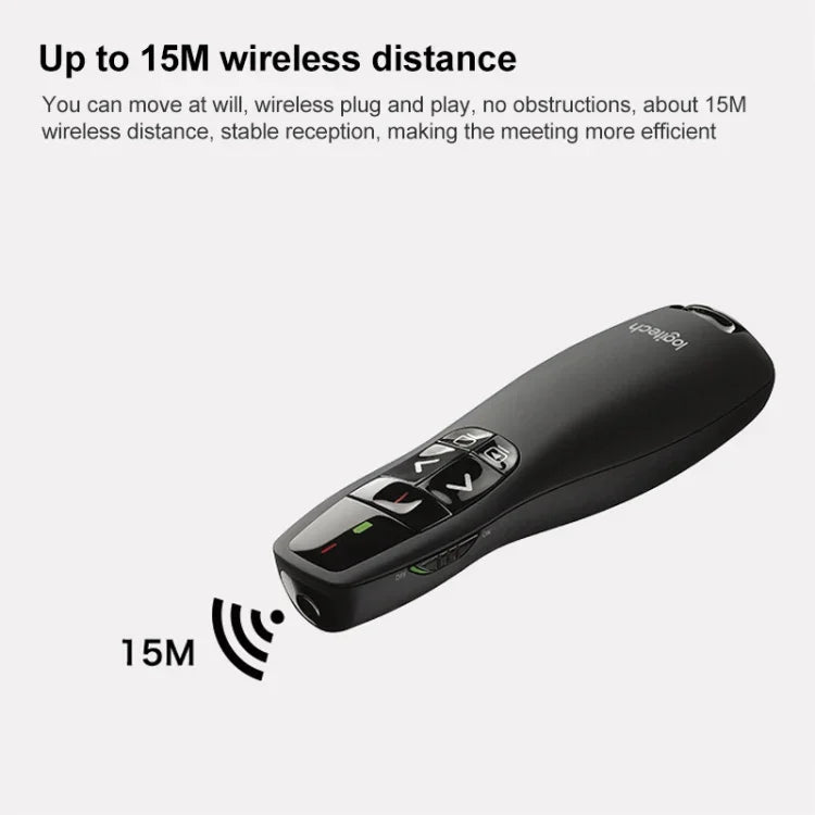 Logitech R400 2.4GHz ワイヤレスプレゼンター PPTリモコンペン, R400