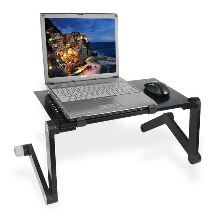 ノートパソコン／ノートブック用CPUファン＆マウスパッドなしのポータブル360度調整可能折りたたみ式アルミ合金デスクスタンドを延長