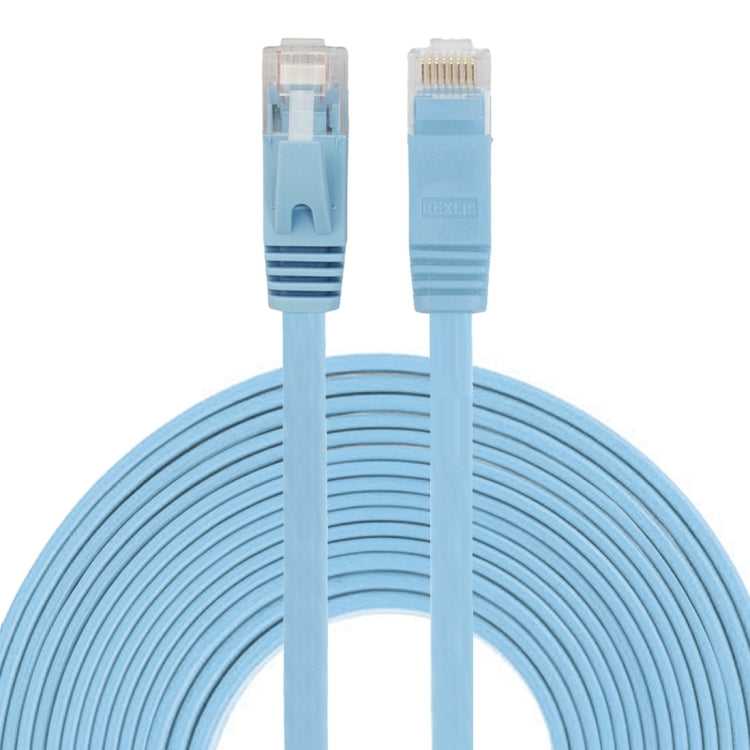 8m CAT6 超薄型フラットイーサネットネットワークLANケーブル、パッチリード RJ45、長さ: 8m