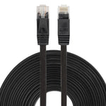 10m CAT6 超薄型フラットイーサネットネットワークLANケーブル、パッチリード RJ45、長さ: 10m