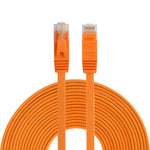 10m CAT6 超薄型フラットイーサネットネットワークLANケーブル、パッチリード RJ45、長さ: 10m