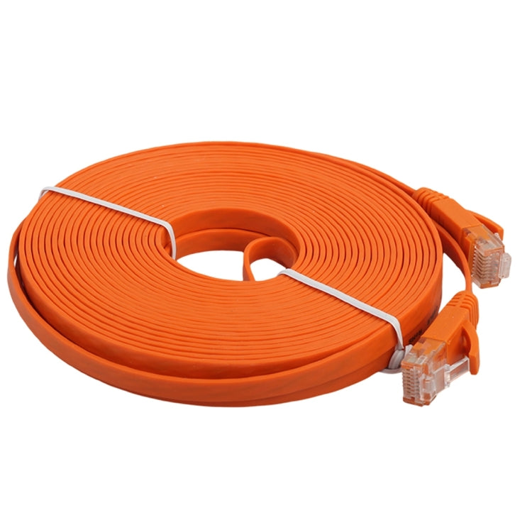 10m CAT6 超薄型フラットイーサネットネットワークLANケーブル、パッチリード RJ45、長さ: 10m