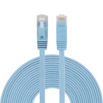 10m CAT6 超薄型フラットイーサネットネットワークLANケーブル、パッチリード RJ45、長さ: 10m