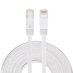 10m CAT6 超薄型フラットイーサネットネットワークLANケーブル、パッチリード RJ45、長さ: 10m