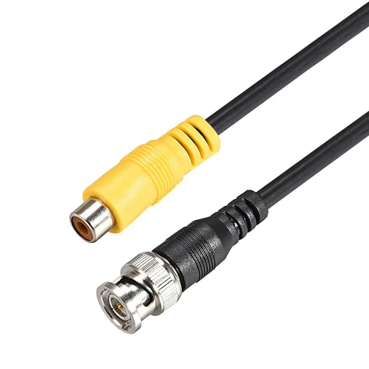 BNC オス to RCA メス 接続ケーブル 銅製 HDビデオ同軸ケーブル 監視ケーブル、長さ：1m、1m