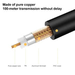 BNC オス to RCA メス 接続ケーブル 銅製 HDビデオ同軸ケーブル 監視ケーブル、長さ：1m、1m
