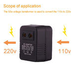 110Vから220V 50W AC電源ソケットアダプター、EU/USプラグからUSプラグへ、110Vから220V 50W
