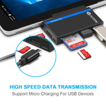 ROCKETEK RT-SGO727 USB 3.0 + USB 2.0 + マイクロUSBインターフェースハブ Microsoft Surface Go用、2つのTFカード & SDカードスロット付き、RT-SGO727