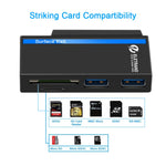 ROCKETEK RT-SGO737 2 USB 3.0 + マイクロUSBインターフェースハブ Microsoft Surface Go用、2つのTFカード＆SDカードスロット付き、RT-SGO737