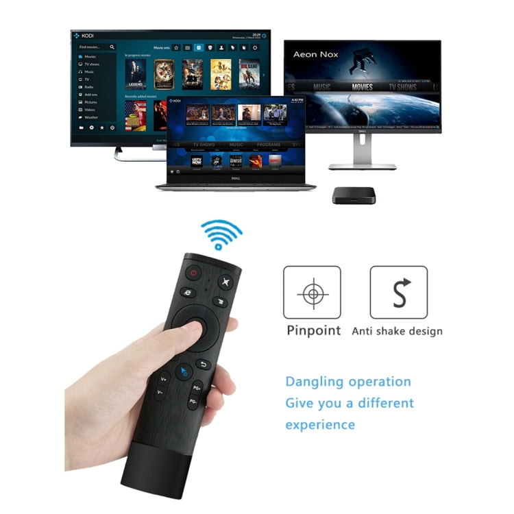 Q5 2.4G RF 3D ブラッシュドファッション体感型ユニバーサルエアマウスリモコン