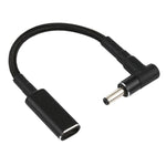 PD 100W 18.5-20V 4.0 x 1.35mm エルボーからUSB-C / タイプCアダプター ナイロン編組ケーブル、4.0 x 1.35mm